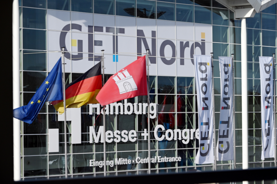 Haupteingang der GET NORD im Messe- und Congress Center Hamburg